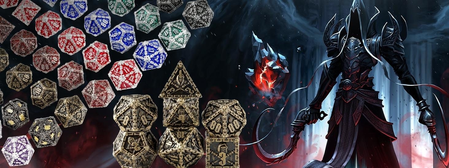 Dados do RPG da resina