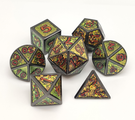 Dados poliédricos do metal da borda afiada do CE de múltiplos propósitos para Dungeon e dragões