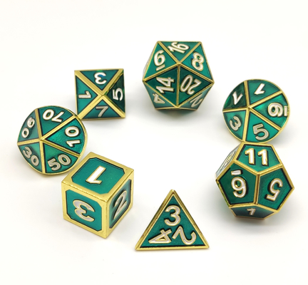 O grupo verde prático de pouco peso dos dados, veste - dados verdes resistentes do metal DND