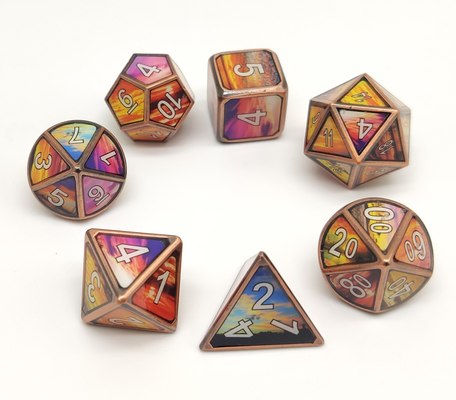 Cinzeladura excelente do RPG dos dados Nontoxic antiusura do metal para a coleção