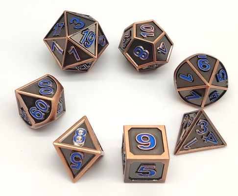 O mini RPG liga de zinco de DND corta o desgaste ajustado do poliedro de 7 PCes - resistente