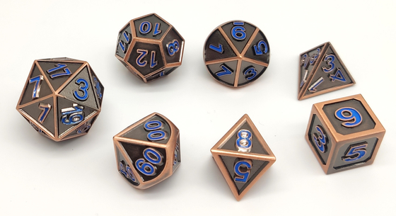 O mini RPG liga de zinco de DND corta o desgaste ajustado do poliedro de 7 PCes - resistente