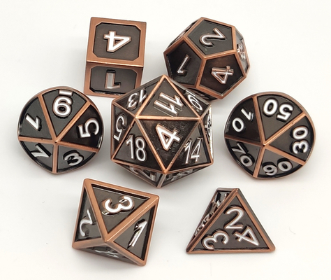 Dados pequenos de múltiplos propósitos do metal, Mini Polyhedral Dice Set inodoro