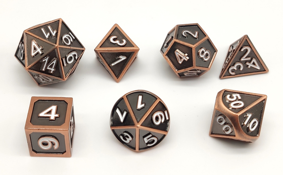 Mini peso leve de moedura manual dos dados D6 D8 D10 do RPG para a coleção