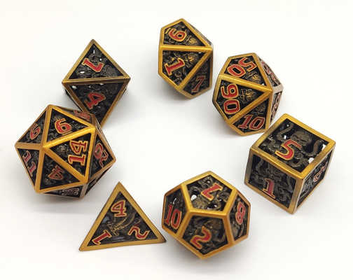 Mão - cinzelou bordas afiadas de Mini Polyhedral Dice Waterproof Neat do metal