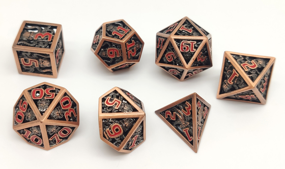 Dados poliédricos da resina antiusura feito a mão portáteis para Shadowrun