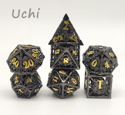 Dados poliédricos da resina luxuosa portátil lustrados para o Dungeon e o dragão