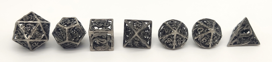 Dados poliédricos da resina luxuosa portátil lustrados para o Dungeon e o dragão