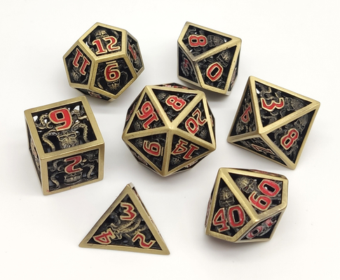 Dados poliédricos Nontoxic de lustro DND portáteis para jogos Tabletop