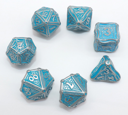 Mini Polyhedral Dice Set afiado lustrado mão 7 partes para a coleção
