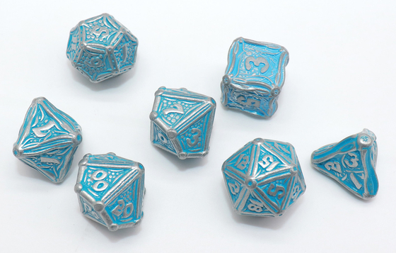 Material azul feito à mão de Mini Polyhedral Dice Lightweight Metal