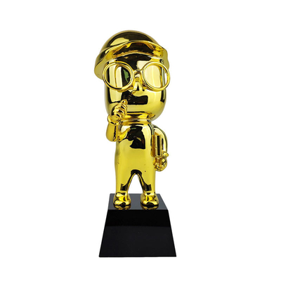 ISO9001 Tin Alloy Gold Plated Trophy, troféu pequeno de múltiplos propósitos do metal