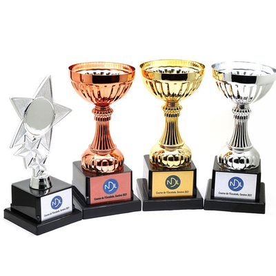 Material de cobre liga de zinco do copo feito sob encomenda do troféu do metal do basquetebol
