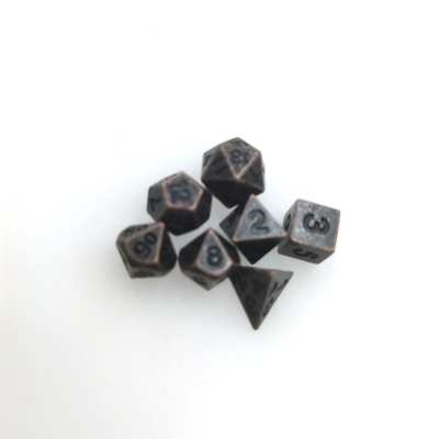 Conjunto de dados de mini RPG poliédrico de dados Pequeno jogo de interpretação de papéis de RPG Jogo de tabuleiro