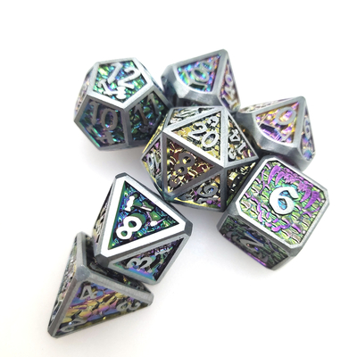 Jogo de tabuleiro GST Multiuso dados de metal poliédricos Durável DND