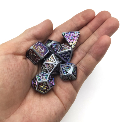 Jogo de tabuleiro GST Multiuso dados de metal poliédricos Durável DND