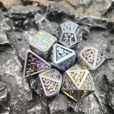 Jogo de tabuleiro GST Multiuso dados de metal poliédricos Durável DND