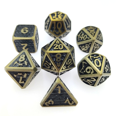 Conjunto de dados para dados DND ou RPG Revestimento prático Metal colorido afiado