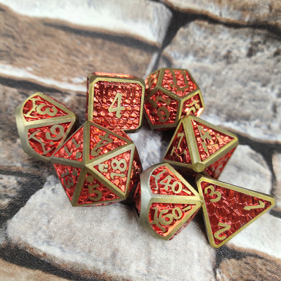 Moagem manual atóxica e inodora banhada a ouro para dados de metal Savage World