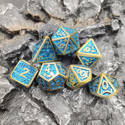 Para o cartão do pokemon do Dungeon e do Dragon Made Dice Sets metal corta poliédrico