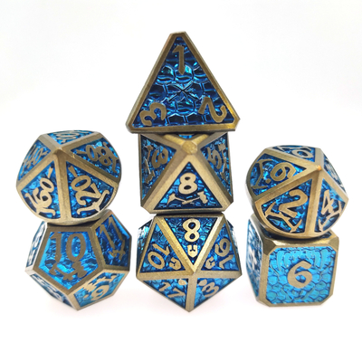 Prático mini jogo de tabuleiro de dados DND Dados de metal poliédricos à prova de umidade