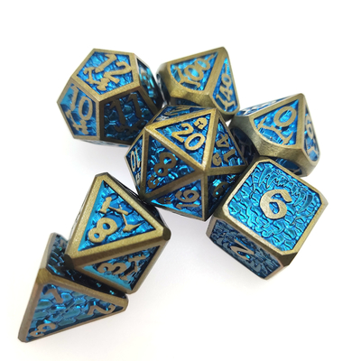 Prático mini jogo de tabuleiro de dados DND Dados de metal poliédricos à prova de umidade