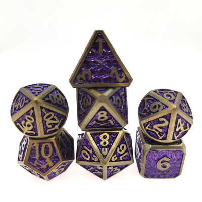 O ouro de moedura do manual de pouco peso chapeou o metal Mini Dice afirma o cartão
