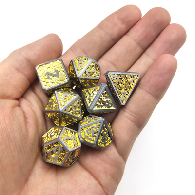 Cartão Pokemon Atacado Brilho Poliédrico Chip preto Conjuntos de dados poliédricos
