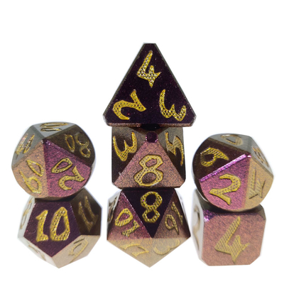 Jogo de cartas RPG Conjunto de dados ZincoPara Dungeons And Dragons Metal Poliédrico Preto