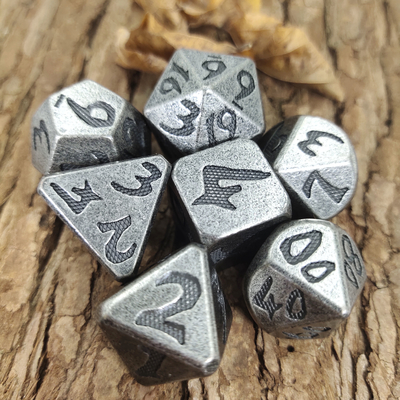 Mini Conjunto de Dados Poliédricos Conjunto de Dados de Cobre Desgaste de Latão Metálico Conjunto de Dados de Jogo Manual