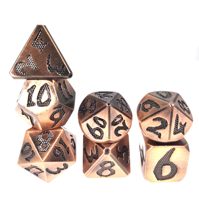 O mini RPG corta dados de 7 partes ajustou Nontoxic Handcrafted poliédrico multifuncional