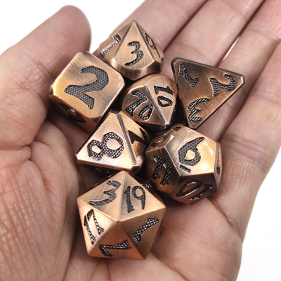 O mini RPG corta dados de 7 partes ajustou Nontoxic Handcrafted poliédrico multifuncional