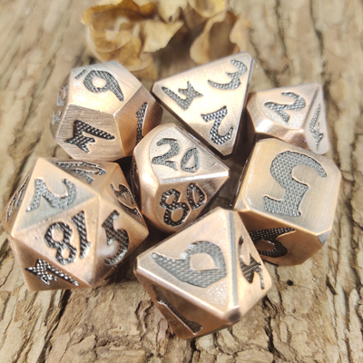 O mini RPG corta dados de 7 partes ajustou Nontoxic Handcrafted poliédrico multifuncional