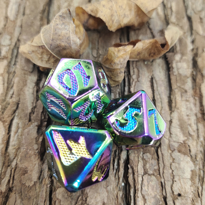 Bens cinzelados mão para dados antiusura portáteis de Savage World Polyhedral Changing Dice