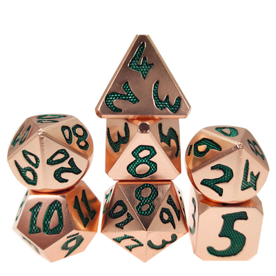 Conjunto de dados de formato engraçado personalizado portátil OEM não tóxico a granel verde metal cobre