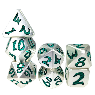Os dados da resina da borda afiada ajustaram o metal para o Dungeon e o Dragon Hand Pouring Polyhedral