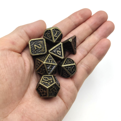 Os dados Tabletop do jogo ajustaram o desgaste poliédrico - amarelo resistente de Mini Dice Metal Antiwear For do metal