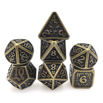 Os dados Tabletop do jogo ajustaram o desgaste poliédrico - amarelo resistente de Mini Dice Metal Antiwear For do metal