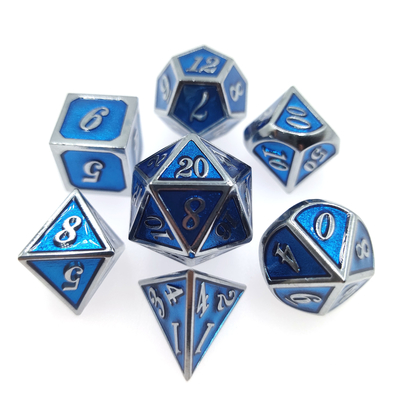 Conjunto de dados Ming poliédrico de metal multiuso borda personalizada leve afiada