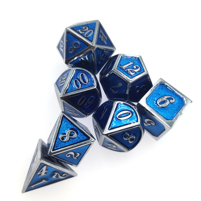 Conjunto de dados Ming poliédrico de metal multiuso borda personalizada leve afiada