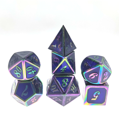 Mini conjunto de dados poliédricos de liga para masmorras e dragões duráveis