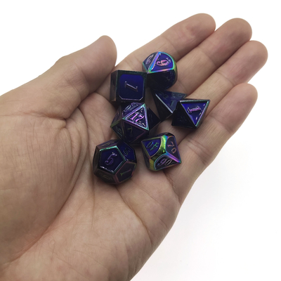 Mini conjunto de dados poliédricos de liga para masmorras e dragões duráveis
