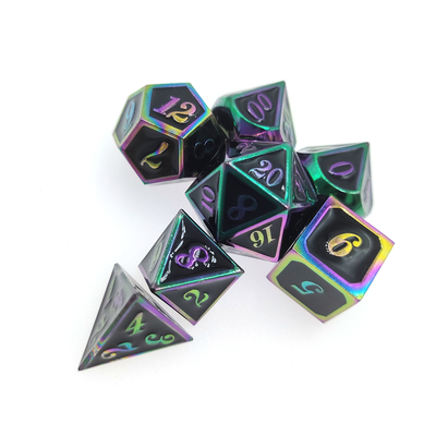 Conjunto de dados extravagantes poliédricos inodoros para coleção bonita