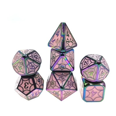 OEM Metal Dice Sets Não Toxic Bulk RP Manual Poliedro Para Mundo Selvagem