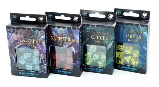 Moderno RPG jogo de dados conjunto 20mm Negro fundo padrão de cores