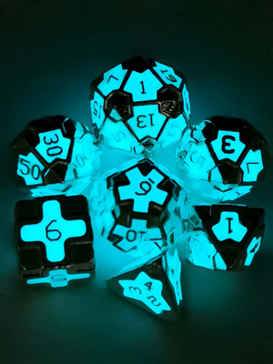 Dragon And Dungeon Led Dizes Luminosos ABS Jogos de RPG de Plástico Bateria de Botão 3V
