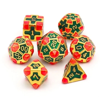 CE Precision RPG Set de dados poliédricos OEM Material de liga a granel não tóxico KTV Bar