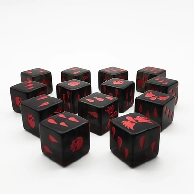 Superfície lisa Resina de cristal poliédrico jogo de dados de jogo acrílico personalizado