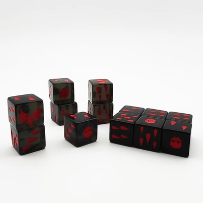 Superfície lisa Resina de cristal poliédrico jogo de dados de jogo acrílico personalizado