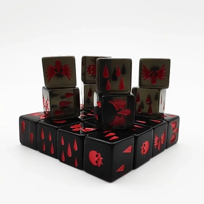 Superfície lisa Resina de cristal poliédrico jogo de dados de jogo acrílico personalizado